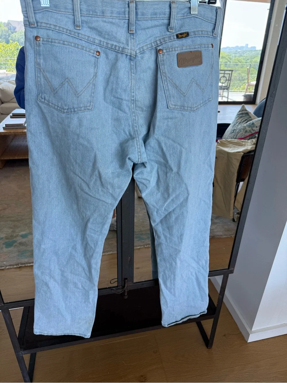 Wrangler Straight Leg Light Blue Denim Jeans